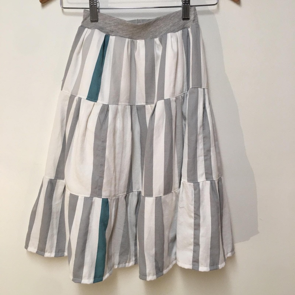 Skirt Girls 6 Maxi Colorful Stripe‎ Ruffle Tier 100% Cotton Mom and Pop's Kids - Picture 5 of 10